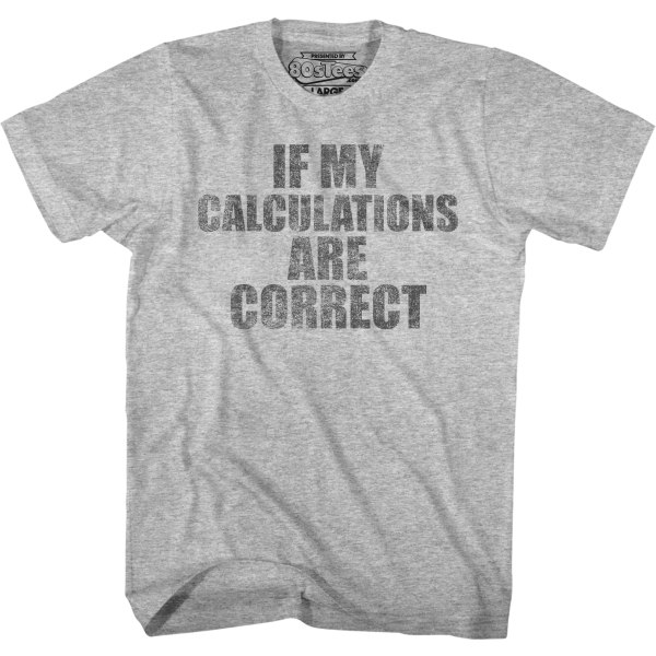 If My Calculations Are Correct Back To The Future T-Shirt M