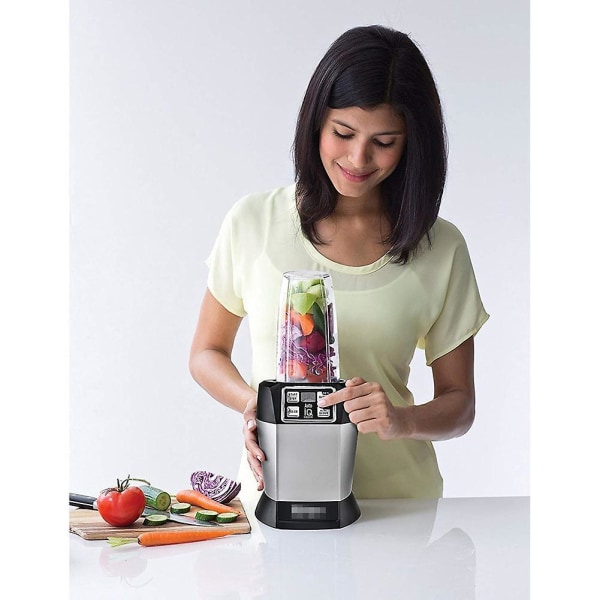Låg og 32 oz kop og 7 finblade kompatibel med Ninja Automatic IQ 1000 Watt Blender Tilbehør Udskiftning
