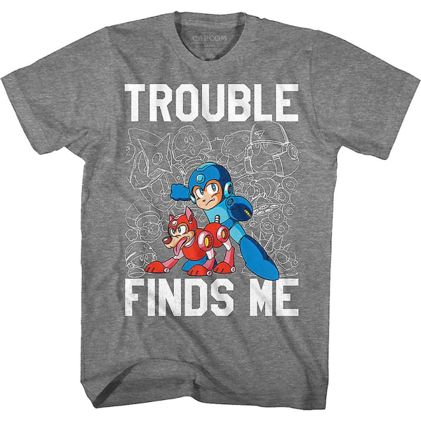 Trouble Finds Me Mega Man T-shirt XXL