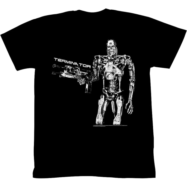 Metallisk Skjelett Terminator T-skjorte S