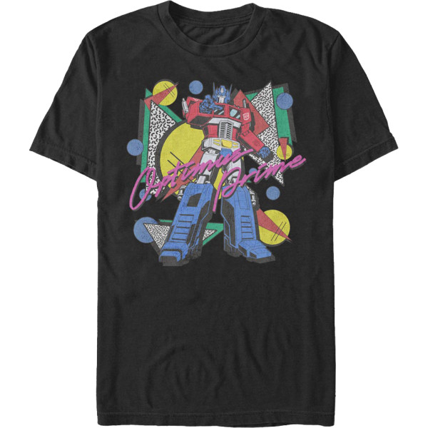 Svart Totally Rad Optimus Prime Transformers T-shirt S