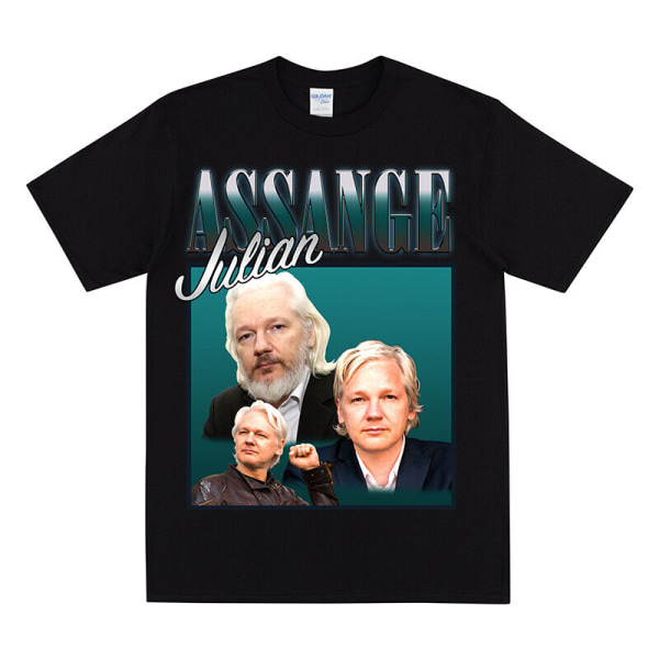 JULIAN ASSANGE Homage T-shirt Black S