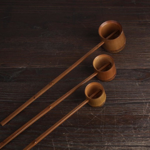 Japansk teceremoni Långt handtag sked bambu vatten bail bambu vatten kalebass skänk - som bild, enligt beskrivning N402