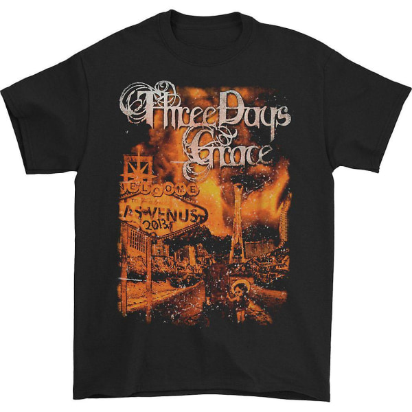 Three Days Grace Welcome To Las Venus 2013 Tour T-skjorte S