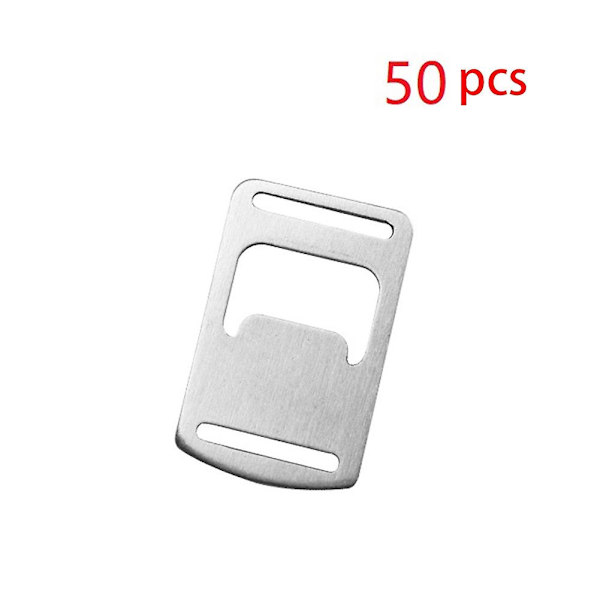 Mini Heavy Duty Flat Flasköppnare i Rostfritt Stål, 50-pack