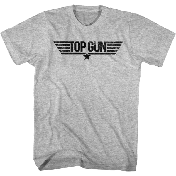 Distressed Top Gun Logo T-skjorte L