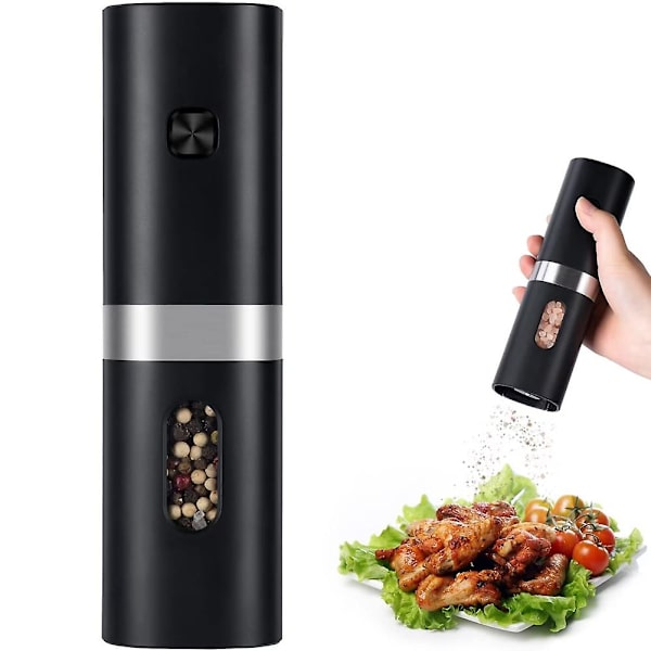 Elektrisk salt- och pepparkvarn, automatisk pepparkvarn med justerbar tjocklek elektroniska kryddor