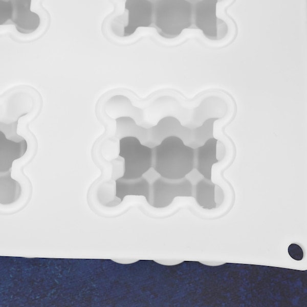 6-hålig 3D kubformad ljusform i silikon, DIY-hantverk, handgjorda ljus av sojavax, doftljus