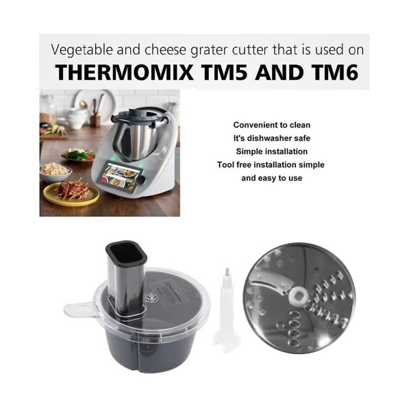 Passar för tm5 Tm6 Matberedare Slicing Shredding Skiva Multifunktionell Matberedare Behållare Cutter