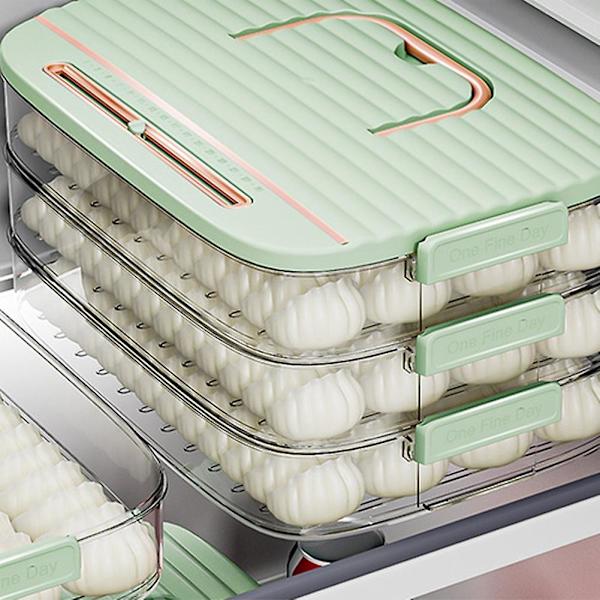 Kjøkkenutstyr Organizer Dumpling Oppbevaringsboks Kjøleskap Matkvalitet Dumpling Fryserboks