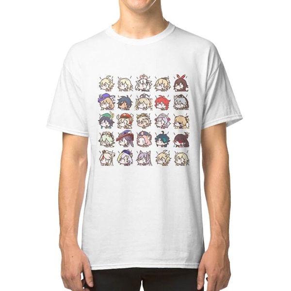 Genshin Impact Kawaii Chibi Nørdede Figurer T-shirt L