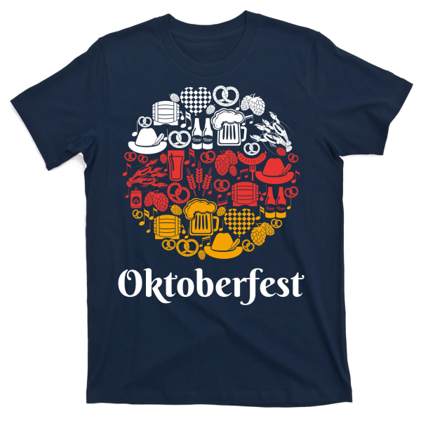 Oktoberfest Ferie Flagg Mash Up T-skjorte M