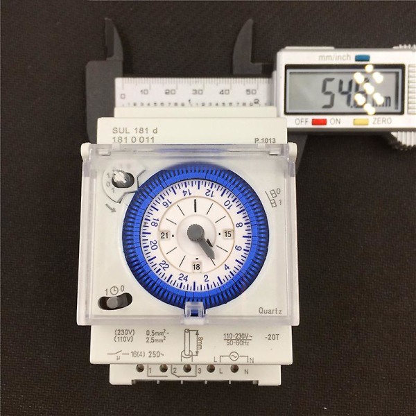 Analog mekanisk tidbryter 110V-220V 24 timer daglig programmerbar 15 minutters innstillingstid bryter rela