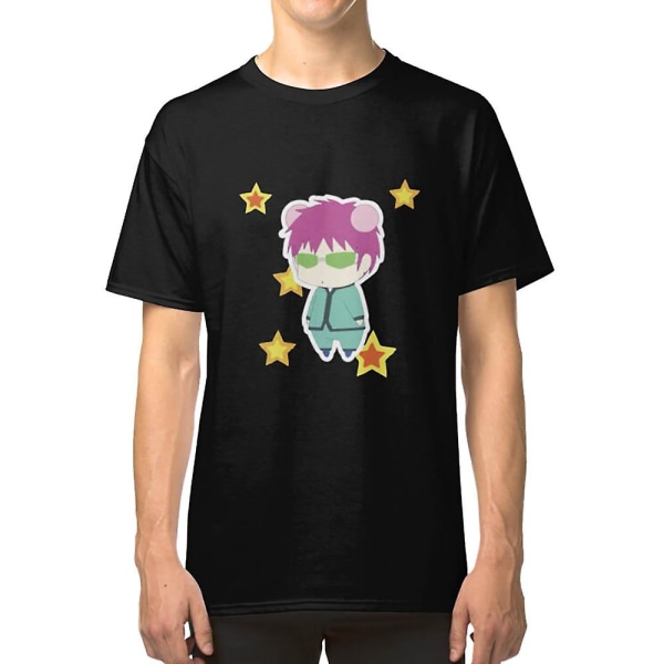 Saiki K Cute Illustration with stars T-shirt M