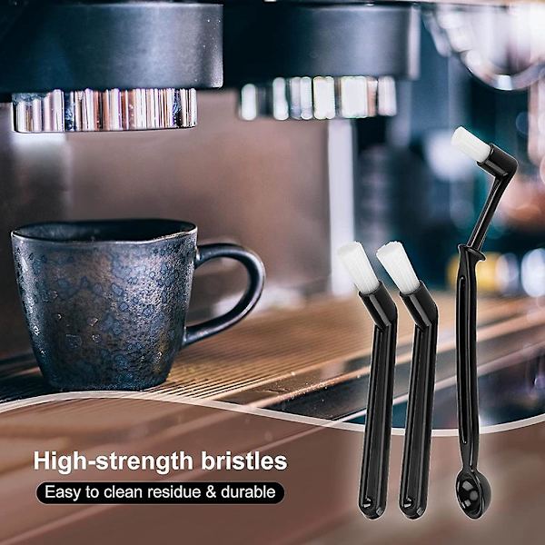 5 stk. Kaffemaskinebørste med ske Kaffekværn børste Kaffemaskine Hovedrengøring Metal