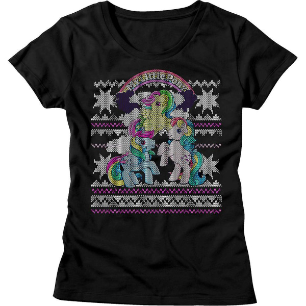 Junior My Little Pony Falsk Strikket Juletrøje M