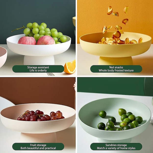 Fruktfat Rund avloppsfruktkorg Modern stil Behållare för köksbänksbord mittpunkten Grass green