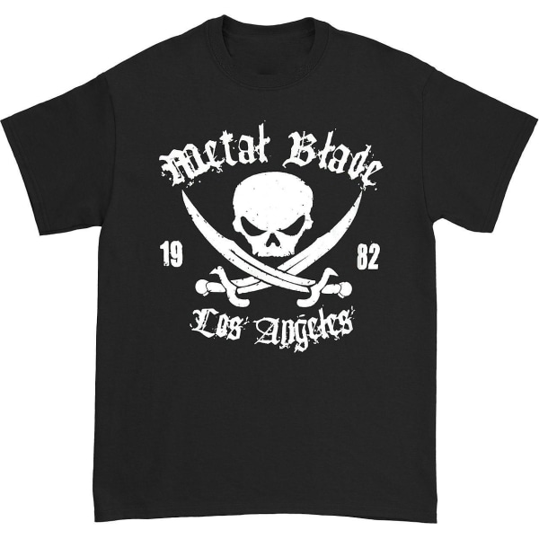 Metal Blade Records Piratlogotyp Vit Bläck Svart T-shirt XL