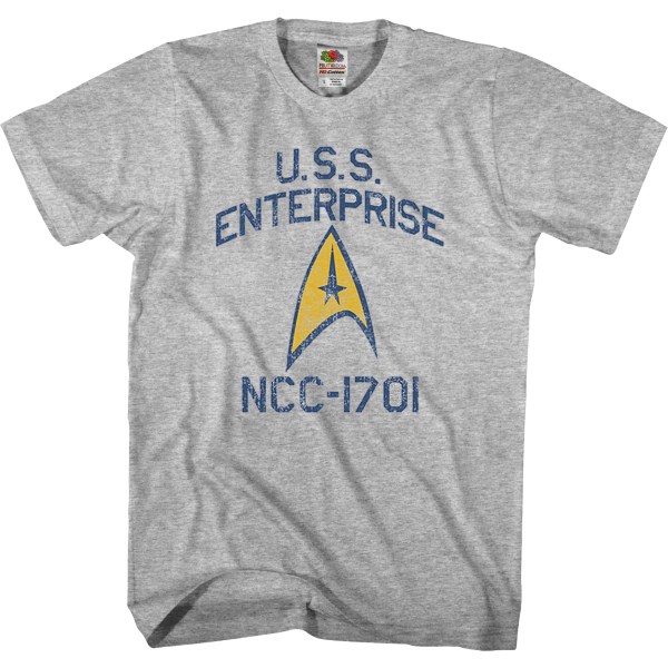 Distressed USS Enterprise Star Trek T-shirt M