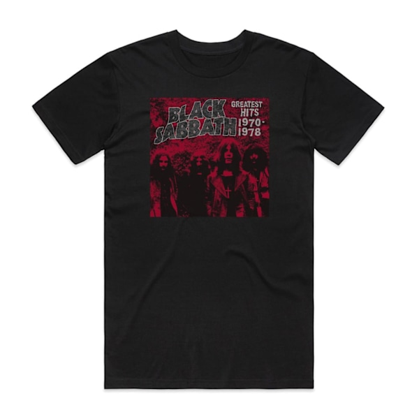 Black Sabbath Greatest Hits 1970-1978 Album Cover T-shirt Svart M
