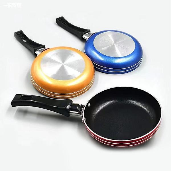 Non-stick Stegepande Rustfrit Stål Gryde Restaurant Køkken Køkkenudstyr 12cm Mini Stegepande Farve Tilfældig Levering 2stk