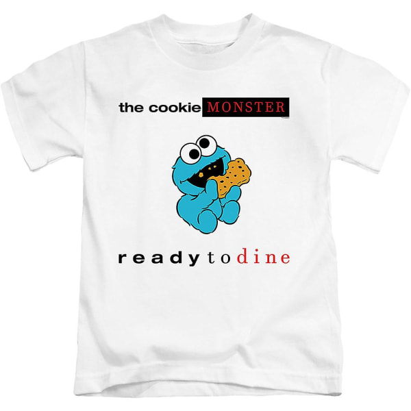 Ungdom Cookie Monster Klar til at Spise Sesame Street T-shirt L