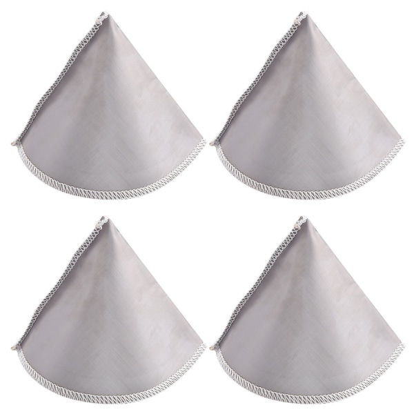 4X Gjenbrukbare Håndbryggekaffe-filtre Papirløse Kaffe-filtre Koniske Filtre 3 til 4 Kopper Kaffe Drypp