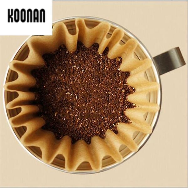 Kaffe vågig filterskål Handgjord origami filterkopp Kaffe Te Filter Papper för espressokaffe D White