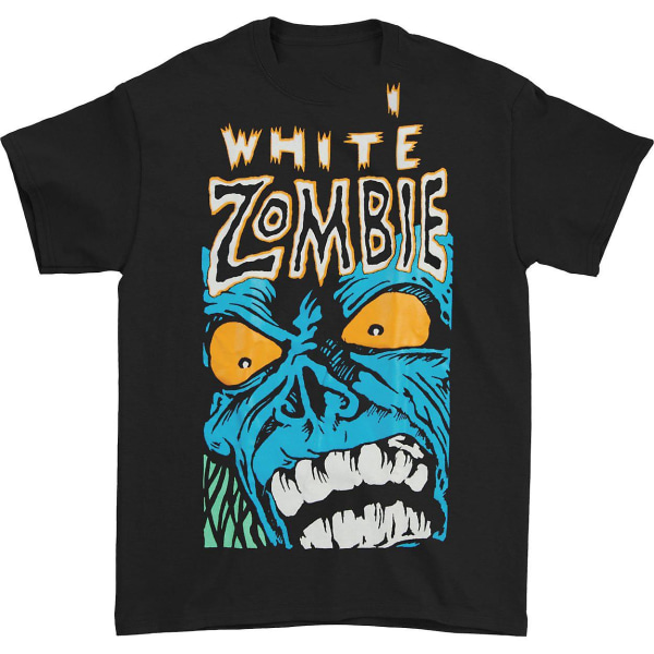 Hvid Zombie Blå Monster T-shirt S