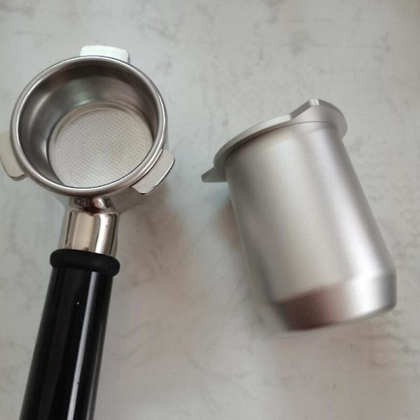 Kaffeingredienskopp i rostfritt stål för 8-serien, pulvermatare för 53 mm 870 kaffemaskin