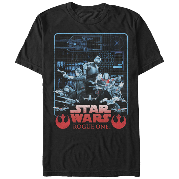 Star Wars Rogue One Blåkopi T-skjorte XXL