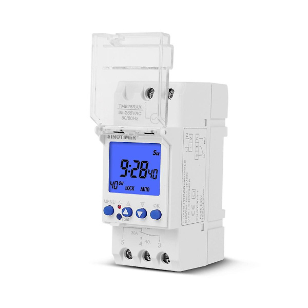 Tm928rakl smart ring meter timer med skærmdisplay 85-265V 16A