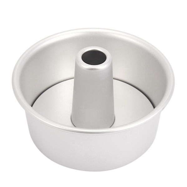 2 stk. Runde Chiffonkakeformer i Aluminiumlegering med Avtakbar Bunn, Hult Skorsteinformet Kakeform, DIY Baking