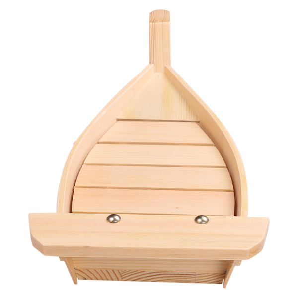 42X17x7.5 cm Japansk sushibåt sushiverktyg trä handgjord enkel båt sashimi sortiment