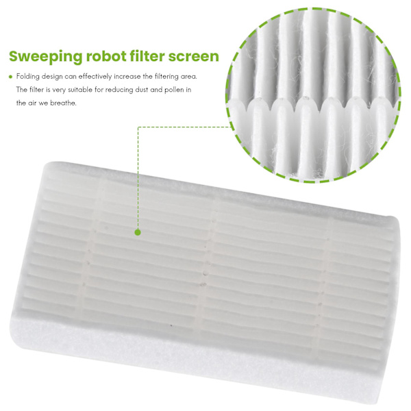 10 Pakk Premium HEPA-filtre for iLife V3s V5 V5s V3s Pro Robotstøvsuger
