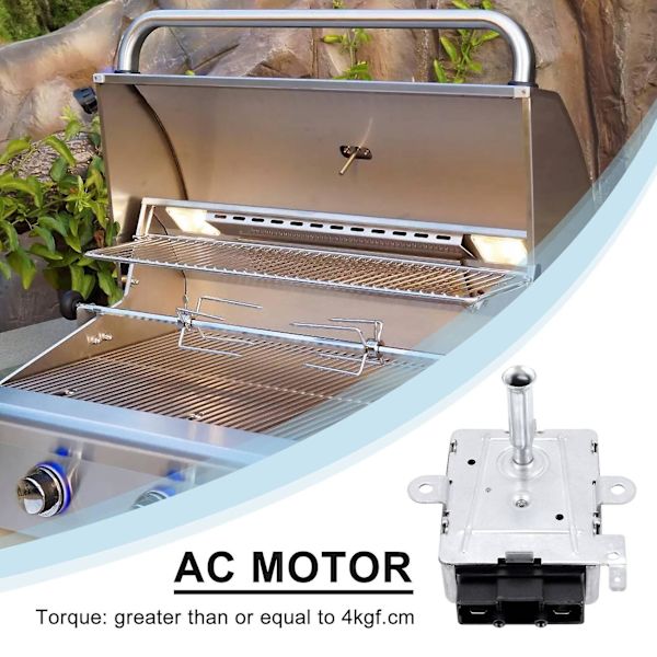 Propan Elektrisk 6 Fristående BBQ Grill Synkronmotor AC 220v, S