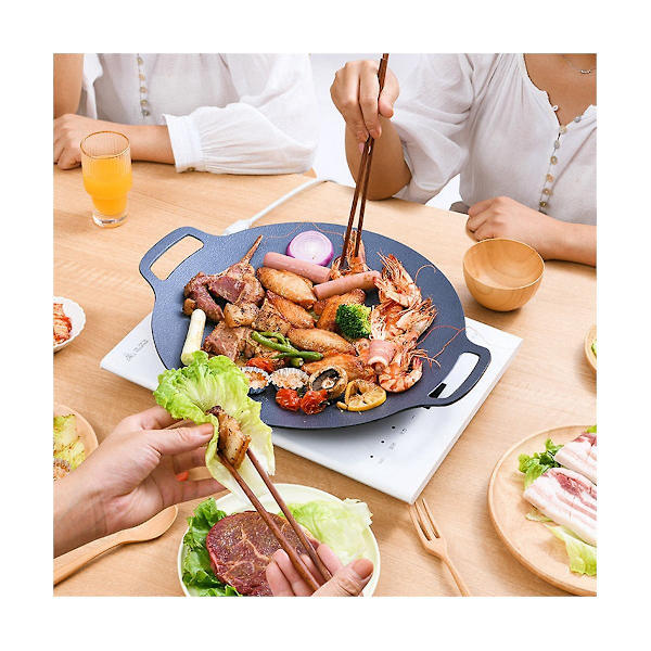 Koreansk BBQ Non-stick Bakplåt Rund BBQ Bakplåt Grill Non-stick Rund Bakplåt (Universal 3