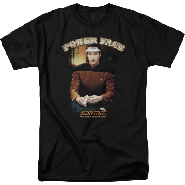 Data's Poker Face Star Trek The Next Generation T-shirt S