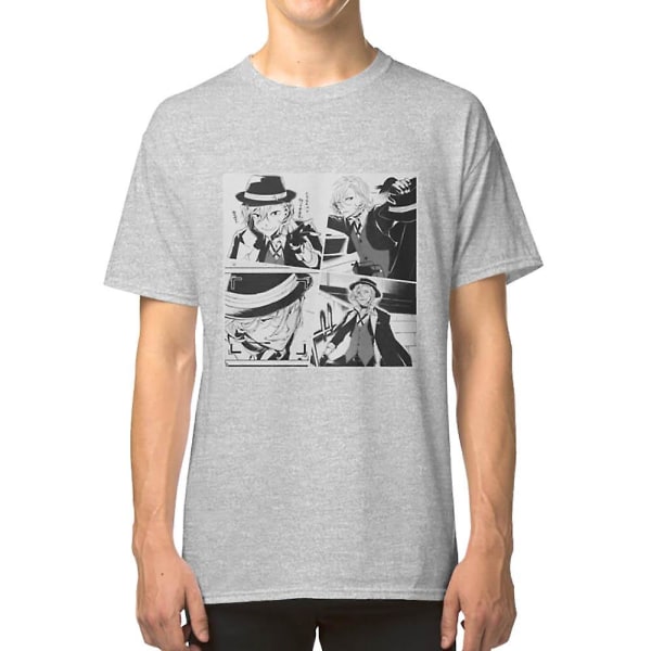 Manga Panels Chuuya Nakahara T-shirt grey M