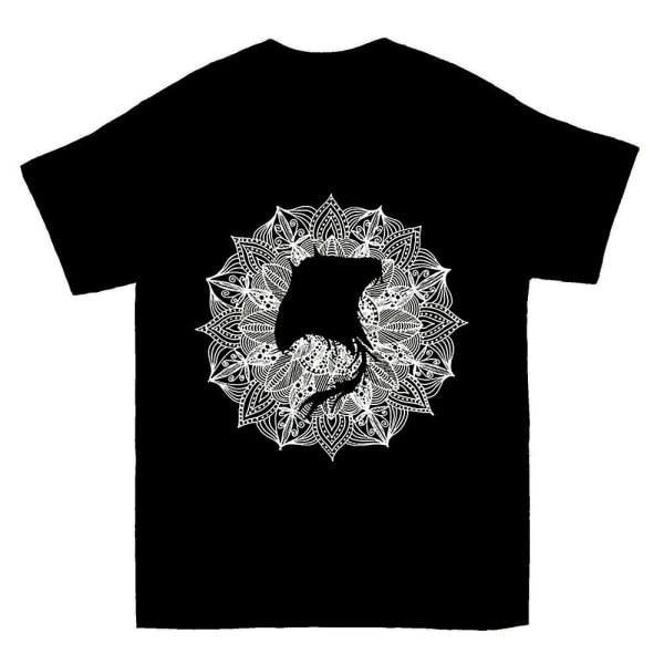 Mandala Circle Manta Ray T-shirt XL