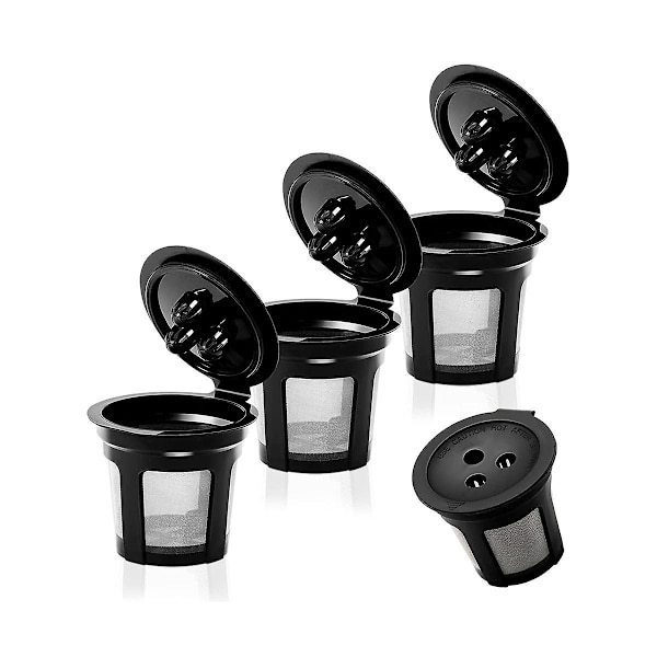 4-pack återanvändbara K-kopp-pods för Ninja Dual Brew kaffebryggare, återanvändbara K-pods för evigt K-kopp kaffe