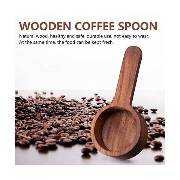 4-pack Trä Mätningssked Set Köksmätningssked Te Kaffe Sked Socker Krydda Mätningssked