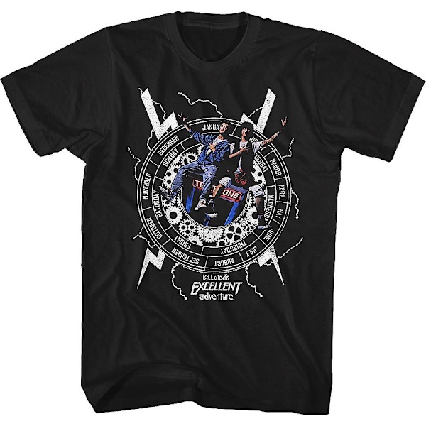 Time Machine Bill og Ted's Excellent Adventure T-skjorte M