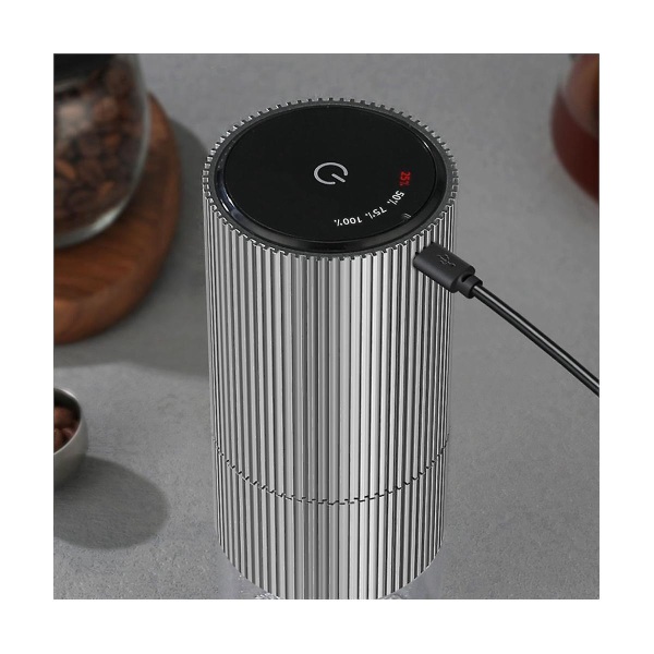 Elektrisk kaffekvern automatisk kaffebønner krydder espresso maskin maker USB lader grin