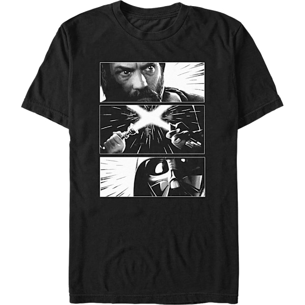 Obi-Wan Kenobi og Darth Vader Paneler Star Wars T-shirt M