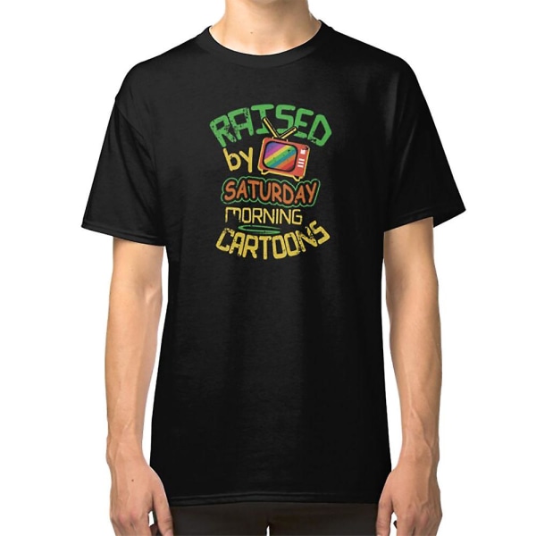 Lördagsmorgon-tecknade serier TV-nostalgi 80-tal Barn Retro T-shirt XXL