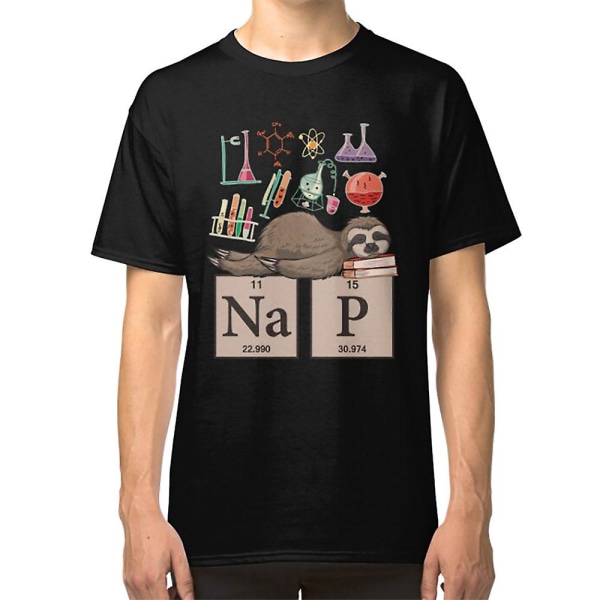 Rolig T-tröja för gåva för konst för kemi Sloth M