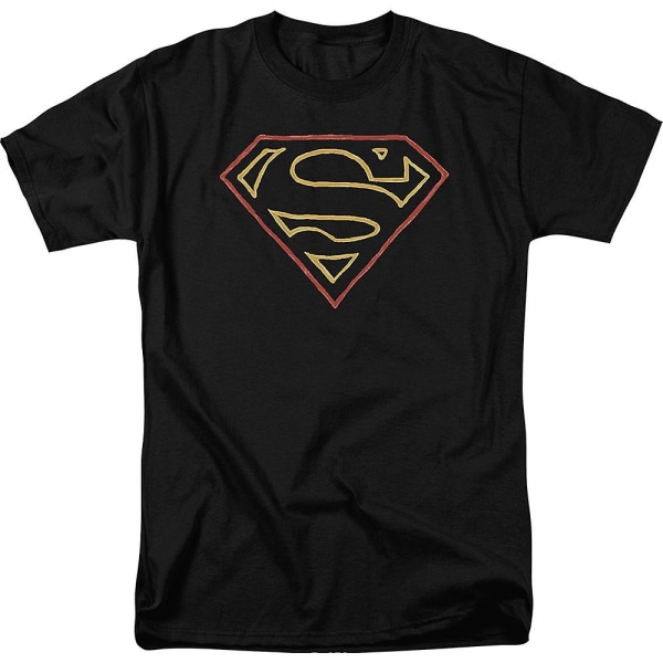 T-shirt med Superman-logo i konturer L