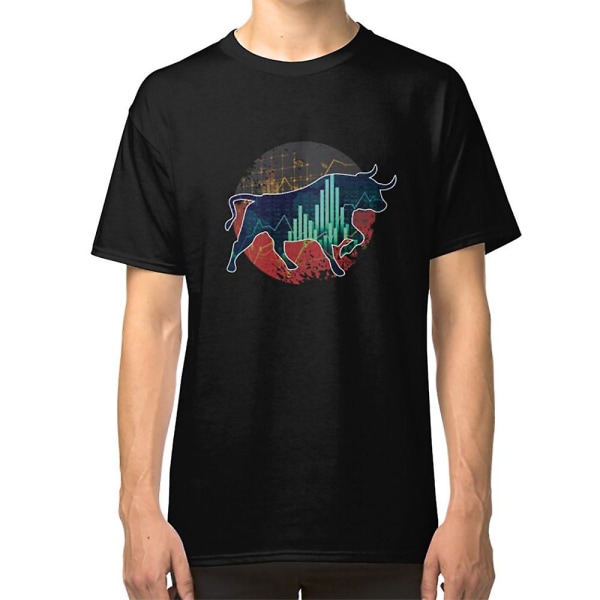 Bjørn Tyren Aktiemarkedet Investor Kryptovaluta Trader Valutahandel Forex T-shirt L