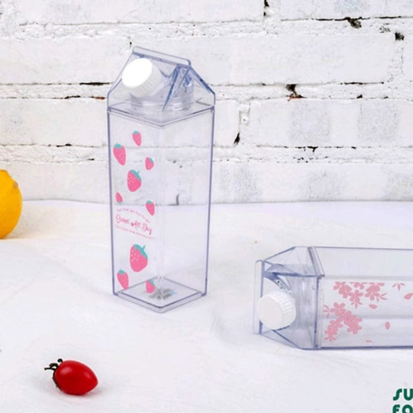 4st Vattenflaska Mjölk Förvaring Dricka Transparent Cup för hemmakontoret